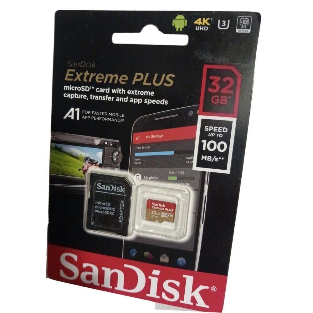 SanDisk 32GB microSD Extreme Capture‎ 100MB/s A1 4K U3 memory card w Adapter
